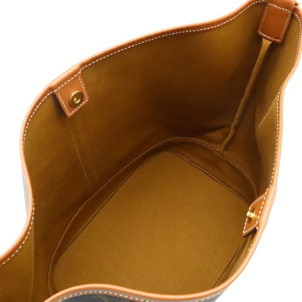 Celine Triomphe Medium Bucket Shoulder Bag Crossbody Triomphe Canvas Calfskin - Picture 6 of 8